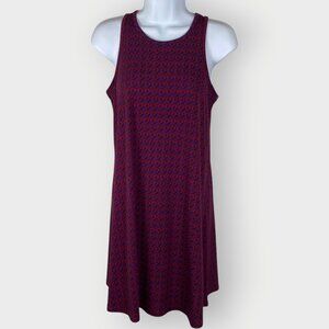 Natural Life Womens Tank Dress | S | Red Geometric | Boho